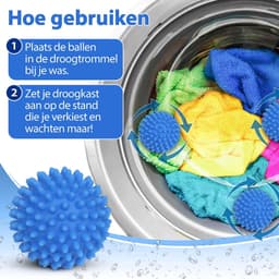 Drogerballen - 4 stuks - PVC - Droogballen - Duurzaam - Wasdrogerballen - Wasdroger - Wasbol - Droger — thumbnail 2