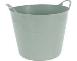 Excellent houseware flexibele wasmand - groen - 27 liter - kunststof - 42 x 40 x 35 cm