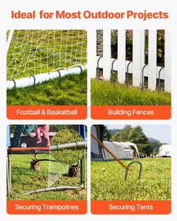 VEVOR 12x U-type Grondankers Grondnagels Haringen Tentharingen 254x55,88mm — thumbnail 3