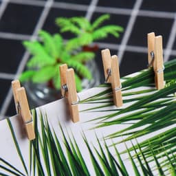 Klemmetjes - 100 stuks - 2,5*0,3 cm - Houten klemmetjes - Memoklemmen - Opbergklemmen - Fotoklemmen - Wasknijpers - Knutselklemmen - Studieklemmen - Kantoorklemmen - Materiaalklemmen - Geschikt voor huisdecoratie en het ophangen van foto's — thumbnail 3