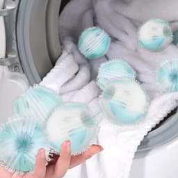 12 stuks - Wasbollen - Anti-Kluwen Pluisbal Wasballen - Nylon Wasmachine Ballen voor Hondenhaar, Pluisjes en Diepere Reiniging - Herbruikbare Drogerballen Alternatief - Groen — thumbnail 3