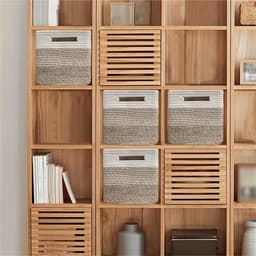 Katoenen Opbergmand 65L - Rechthoekige Wasman - Gevlochten Mand voor Dekens, Speelgoed & Was - 100% Natuurlijk & Veilig - Woonkamer & Babykamer - Bruin — thumbnail 4
