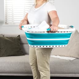 Heupwasmand - Wassorteerder - Wasbox - Wasmand - Turquoise — thumbnail 2