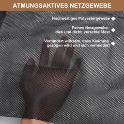 Wasnet XXL 70 x 90 cm - Set van 2 - Fijnmazige waszakken voor kleding, dekbedovertrekken - Met trekkoord, haken - Geschikt voor wasmachine - Ideaal voor thuis, reizen - Zwart — thumbnail 3