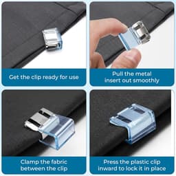 12 Stuks - Broekclip - Broekklem - Vest ketting - Broek & T-Shirt Kleding Clip - Kleding Gesp - Broekpijp Verkorter - Bevestigingsclip voor broekspijp - Wasknijpers - Antislip Vaste Gesp - Kleur — thumbnail 4