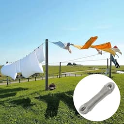 Waslijn 30 meter met stalen kern - Verstelbare lengte voor binnen en buiten — thumbnail 3