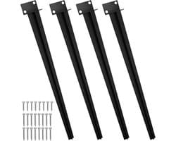 4x Grondhulsset Grondanker Paalhouder 83x60x700 mm – Verzinkt Staal – Zonder Beton – Voor Schutting, Pergola, Carport & Tuinhuis – Zwart