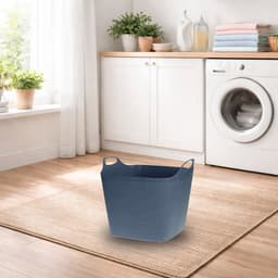 Flexibele kuip - 40L - kunststof - blauw - emmer - wasmand — thumbnail 2
