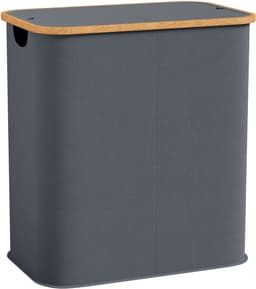 HOMCOM Wasmand - Vliesstof - 54x34x58,5 cm - Grijs — thumbnail 1