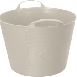 Excellent houseware Flexibele kuip / emmer - beige - 15 liter - kunststof - 35 x 28 cm — thumbnail 1