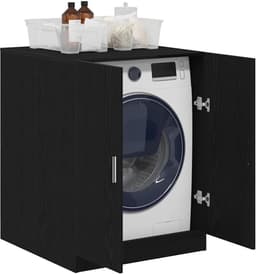 Wasmachinekast Dubbele Deur - Opbergkast Wasruimte - Badkamer Organisatie - Strak Modern Design - 106 x 39 x 17 cm — thumbnail 1