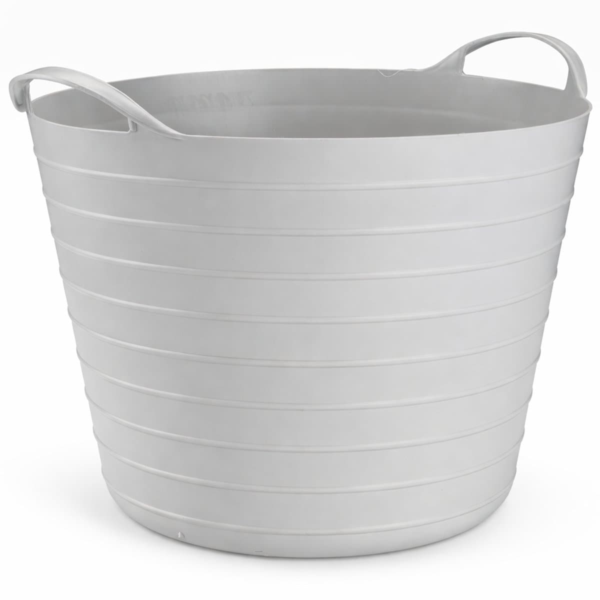 Wasmand / Opbergemmer 25L Lichtgrijs – Kunststof Emmer met Handgrepen – Multifunctionele Opbergbak voor Was, Speelgoed & Huishouden – Ø38 x 34 cm — afbeelding 1