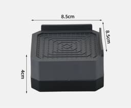 4 stuks-Verhogingspads - Wasmachinepootjes - Meubelverhogers - Schokabsorberende pads - Vochtbestendige pads - Geschikt voor bureaus, banken en wasmachines - Grijs - 8,5*8,5*4 cm — thumbnail 2