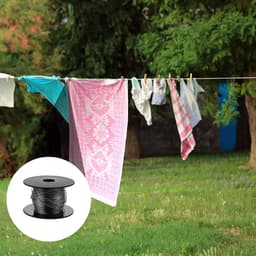 Waslijn Staalkabel - Droogtouw Buitenkant - Was Drogen - Roestvrij Staal - 100 Meter - Zilver — thumbnail 4