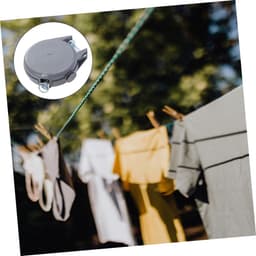 Uittrekbare Waslijn - Waslijn Buiten - Kleding Drogen - Verstelbare Lengte - 15 Meter - Lichtgrijs — thumbnail 2