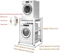 Drogerstandaard - Stapelkit Wasdroger - Ruimte Besparen - Zonder Boren - 105 cm Hoog — thumbnail 5