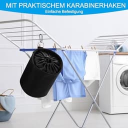 Waterdichte Wasknijperzak met Haak - Robuust Oxford met Trekkoordsluiting voor Binnen en Buiten — thumbnail 4