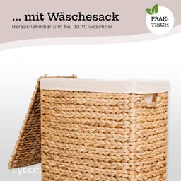 Rieten Wasmand met Deksel - Wascomfort — thumbnail 3