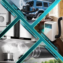 100mm Afvoerslang - 6m Flexibel PVC Aluminium Geluidsgeïsoleerd - Ventilatieslang voor Droger, Mobiele Airco, Groeitent - Zwart - 1 Stuk — thumbnail 2