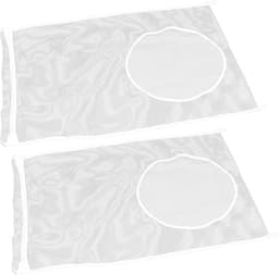 Wasmand Hangend - 2 Stuks - Wassorteerder - Deurzak - Polyester - Hangende Opvouwbare Waszak - Geschikt voor badkamers, campings en hotels - 73.5*48.5 cm - Wit — thumbnail 1