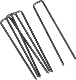 Grondankers 100 stuks - Grondpennen tentharingen - Tuin en camping - Afgeronde U-vorm plat - 100 x 13 mm — thumbnail 3