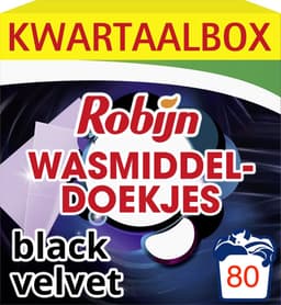 Robijn Wasmiddeldoekjes - Black Velvet - 5 x 16 stuks - Voordeelverpakking — thumbnail 2