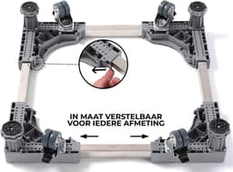 Wasmachine Verhoger Met Wielen- Wasmachine Opbouwmeubel - 60x60x14cm — thumbnail 5