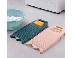 2 stuks Washer Board for Hand Washing, Plastic Washing Board with Soap Holder and Hanging Hole, Non-Slip Rectangular Laundry Board for Laundry Home School Dormitory Hand Wash，45*20*5cm