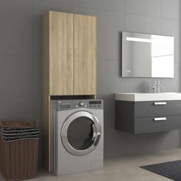 Hoge Wasmachinekast met 2 Deuren en 3 Vakken - Sonoma Eiken — thumbnail 1