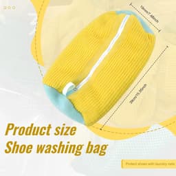 Famanu – Set van 2 herbruikbare waszakken - geschikt voor wasmachine - duurzaam materiaal - beschermt schoenen en delicate kleding - lichtgewicht - eenvoudig te gebruiken en schoon te maken — thumbnail 3
