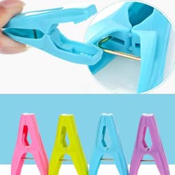 Multikleur Kledinghangers Kleerhangers Sokkenknijpers voor Drogen en Ophangen Winddicht — thumbnail 2