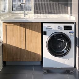 Wasmachine Onderstel - Apparaten Verhoger - Stabiele Plaatsing - Verstelbaar Frame - 45-75 cm - Grijs — thumbnail 2