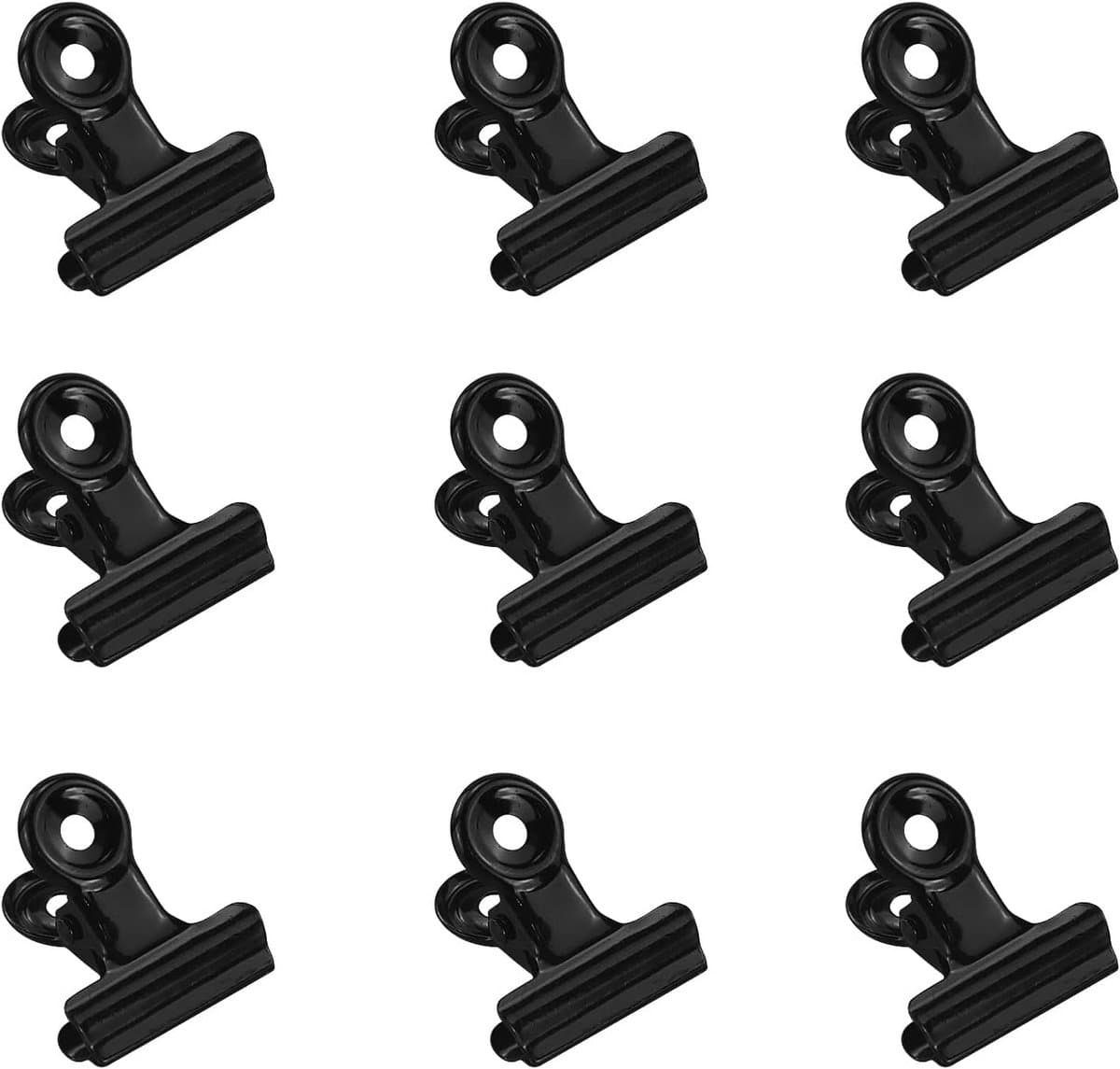40x Zwarte Metalen Ringclips 22mm - Sterke Bulldog Clips voor Papier, Foto's en Kantoor — afbeelding 1