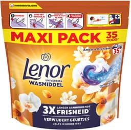 Lenor - Wasmiddel All-in-1 Pods Amber & Orchidee - 3 x 35 stuks - Voordeelverpakking — thumbnail 1