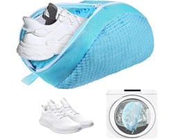 Waszak voor Schoenen met Ritssluiting - Anti-vervorming - Licht en Draagbaar - Herbruikbaar - Wasmachine - Sneakers - Blauw - 39 x 25 x 9 cm
