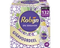 Robijn Klein & Krachtig Collections Vloeibaar Wasmiddel - Color Spa Sensation - Voordeelverpakking - 6 x 22 Wasbeurten
