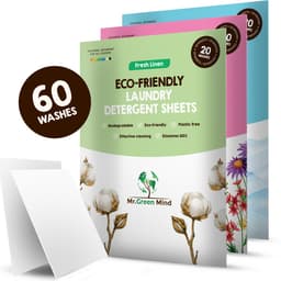 Proefpakket Wasstrips ECO 60 Wasbeurten in 3 Geuren Milieuvriendelijke Wasmiddeldoekjes Wasvellen Wasmiddel Voordeelverpakking incl. wasverzachter wasdoekje — thumbnail 1