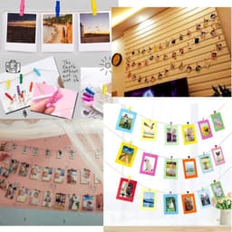 50 Stuks Mini Houten Knijpers met Jute Touw voor Foto Decoratie en Knutselen — thumbnail 4