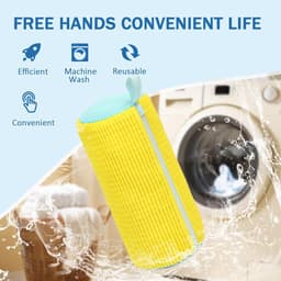 2-stuks Wasmachine schoenentas - Vierkante mesh schoenen opbergtas - Schoenentas met rits - Anti-deformatie - Mesh ontwerp - Lichtgewicht en draagbaar - Met handvat - Geschikt voor sneakers, slippers, ondergoed, yogabroeken, sokken, etc. - Geel — thumbnail 2