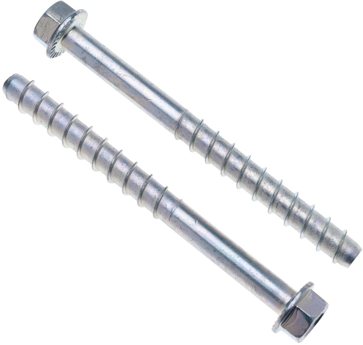 Zelfborende Beton Ankerbout M10 met Flens, Verzinkt Staal (12.5x120mm) - 10 Stuks — afbeelding 1