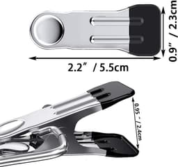 Roestvrij Stalen Washaken - kledinghaak RVS haak Met gesp - reisdraagkleding - Washaken Clip- Drooghaak voor kleding - Antislip Kledinghangers - Washaken met klemmen - kleerhangers voor sokken - Veelzijdig - 10 stuks - zilver — thumbnail 5