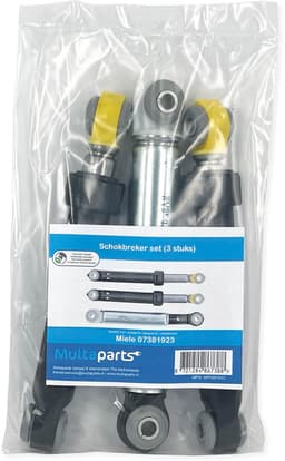 Multaparts® schokbrekers -set van 3 stuks- geschikt voor Miele wasmachine | Hoogwaardig alternatief voor origineel Miele 7221780, 7381920, 7381921, 7381922, 7381923 | 2 x Suspa 06230027 (75N) + 1 x Suspa 4151285 (120N) — thumbnail 3