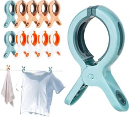 Allecto Plus - Handdoekklemmen voor strandstoelen - Set van 8 - Winddichte strandhanddoekklemmen - Voor dagelijks gebruik - Badhanddoekklemmen - Geschikt voor strandhanddoeken, badhanddoeken, beddengoed en dikke kleding — thumbnail 1