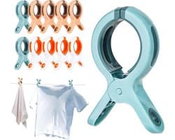 Allecto Plus - Handdoekklemmen voor strandstoelen - Set van 8 - Winddichte strandhanddoekklemmen - Voor dagelijks gebruik - Badhanddoekklemmen - Geschikt voor strandhanddoeken, badhanddoeken, beddengoed en dikke kleding