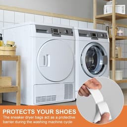 Allecto Plus - Set van 2 herbruikbare schoenendroogzakken en 3 waszakken - Honingraatnetwaszak voor fijne was - Met ritssluiting en riem - Voor wasmachine, schoenen en kleding — thumbnail 2