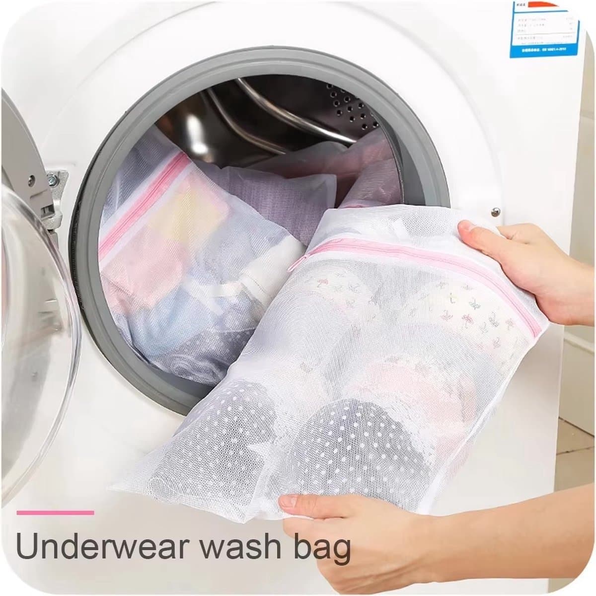Wasnetjes - Waszak - Wasnetje - Kleine Waszak - 30/40CM - 2 stuks - Met rits - Lingerienetje - Lingeriezakje - Wasmachine netje - Veilig wassen - CHPN — afbeelding 1