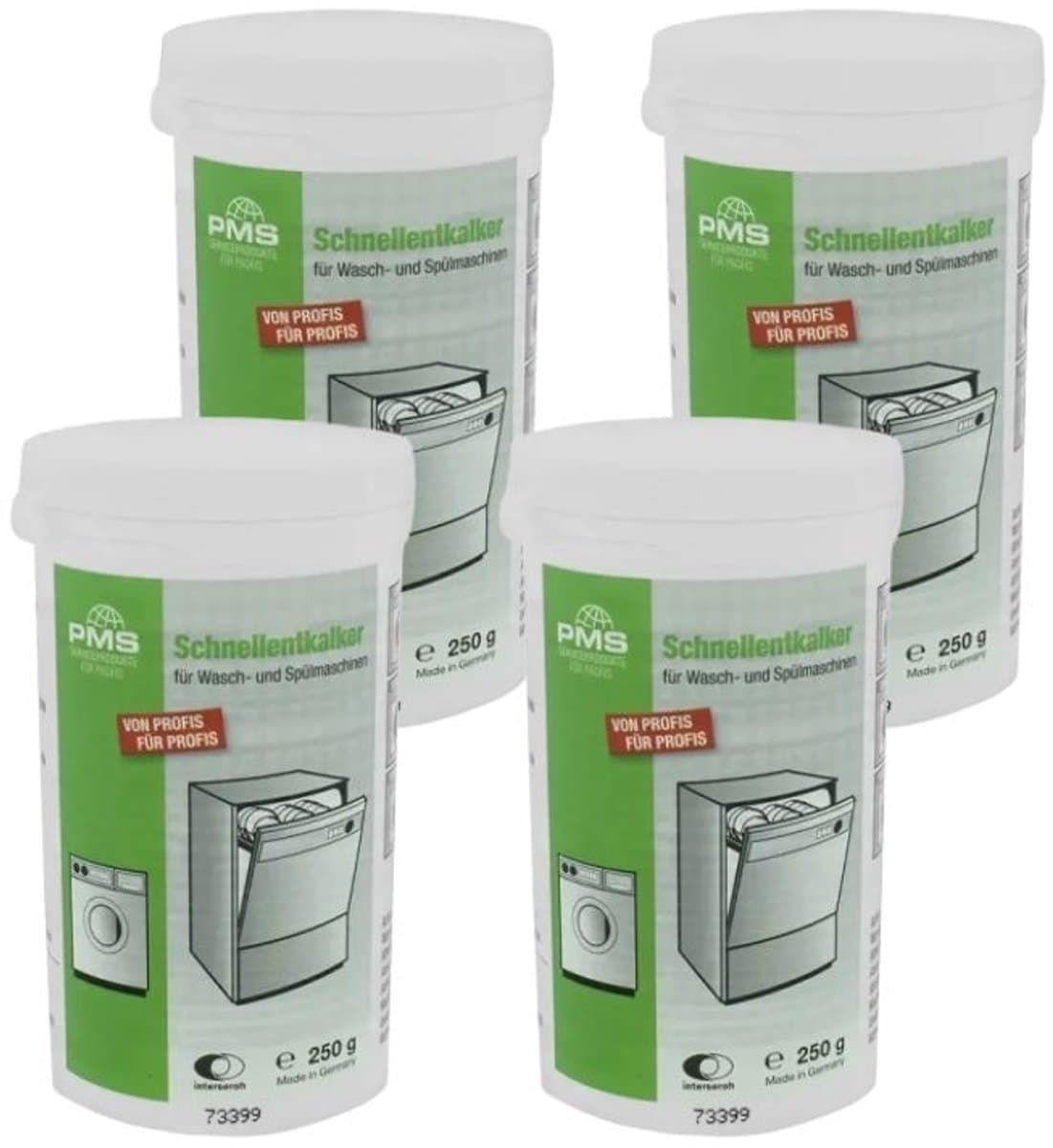 Wasmachine ontkalker geschikt voor Miele, AEG, Whirlpool, Siemens, Samsung en Beko - 4 stuks - Mr Taylor PMS - voorkomt kalkaanslag en verlengt levensduur van wasmachine — afbeelding 1
