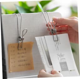 12 stuks robuuste wasknijpers met magnetische hanger voor kleerhangers - RVS wasknijper set met mondbadbeker - Kleding accessoires voor draadclips — thumbnail 5