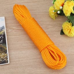 Allecto Plus - Handgeweven katoenen waslijn van 20 meter voor camping en tuin, oranje. — thumbnail 2