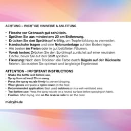 NEON Textielverf Spray Set – 6 Kleuren x 100 ml – Voor Lichte Stoffen – Fluorescerend Effect – Eenvoudig te Fixeren – Wasbaar tot 40°C – T-shirt Verf in Sprayflacons — thumbnail 2